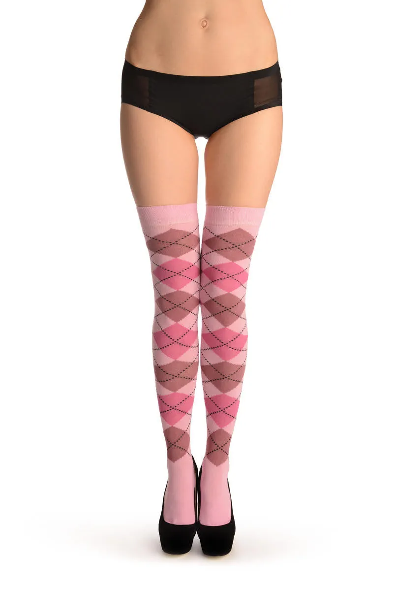 Argyle Pink, Rose & Puce Pink