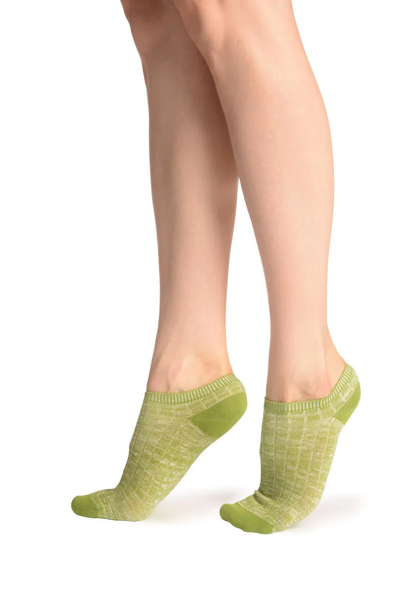 Asparagus Green Melange Footies