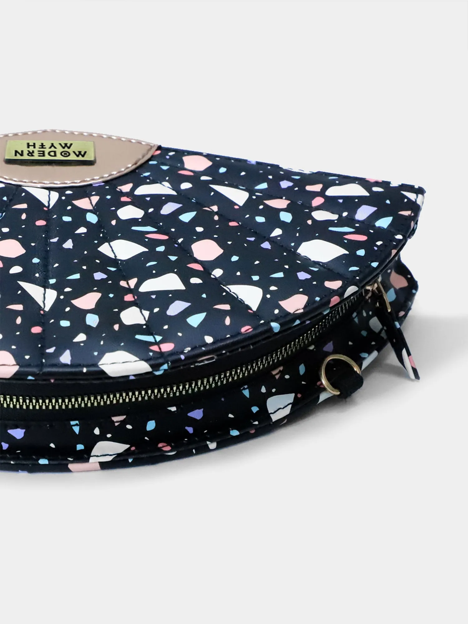 Black & Rosegold Cookie Multi Print Fan Bag | Modern Myth