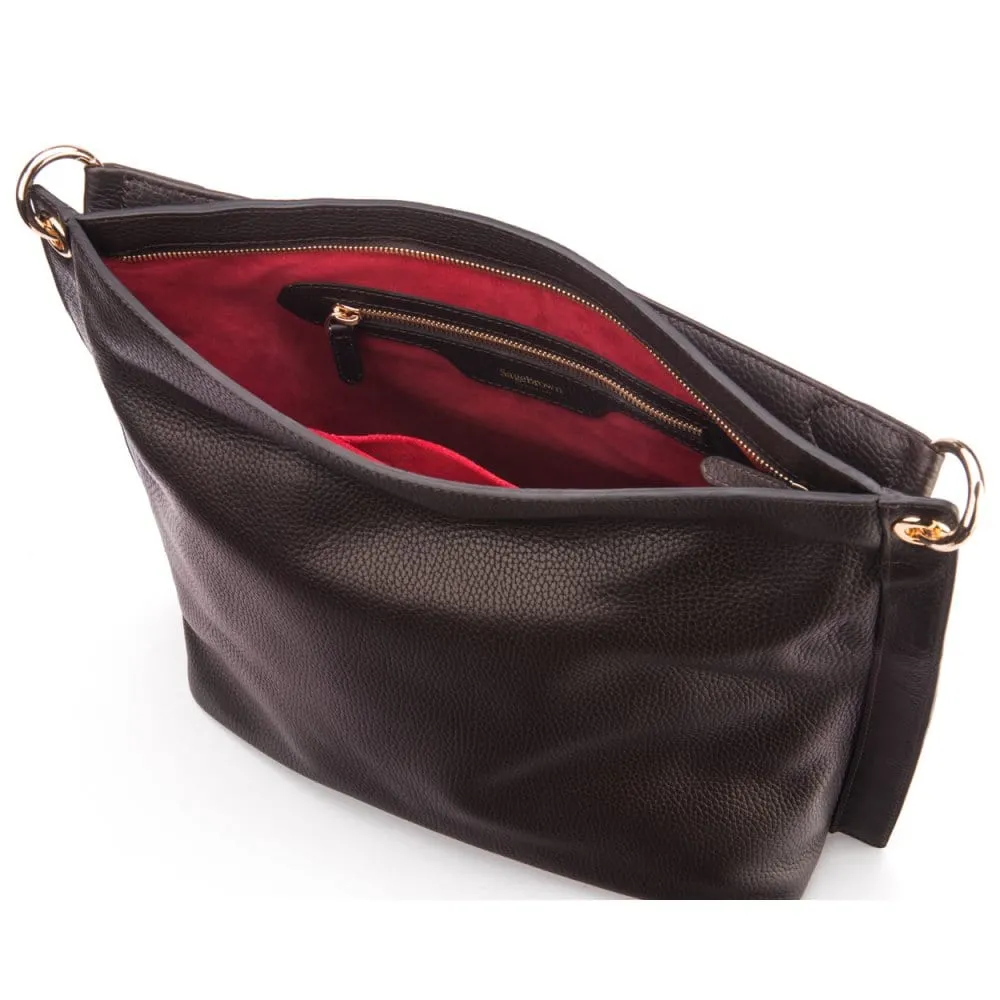 Carol Ann Slouchy Leather Shoulder Bag - Brown
