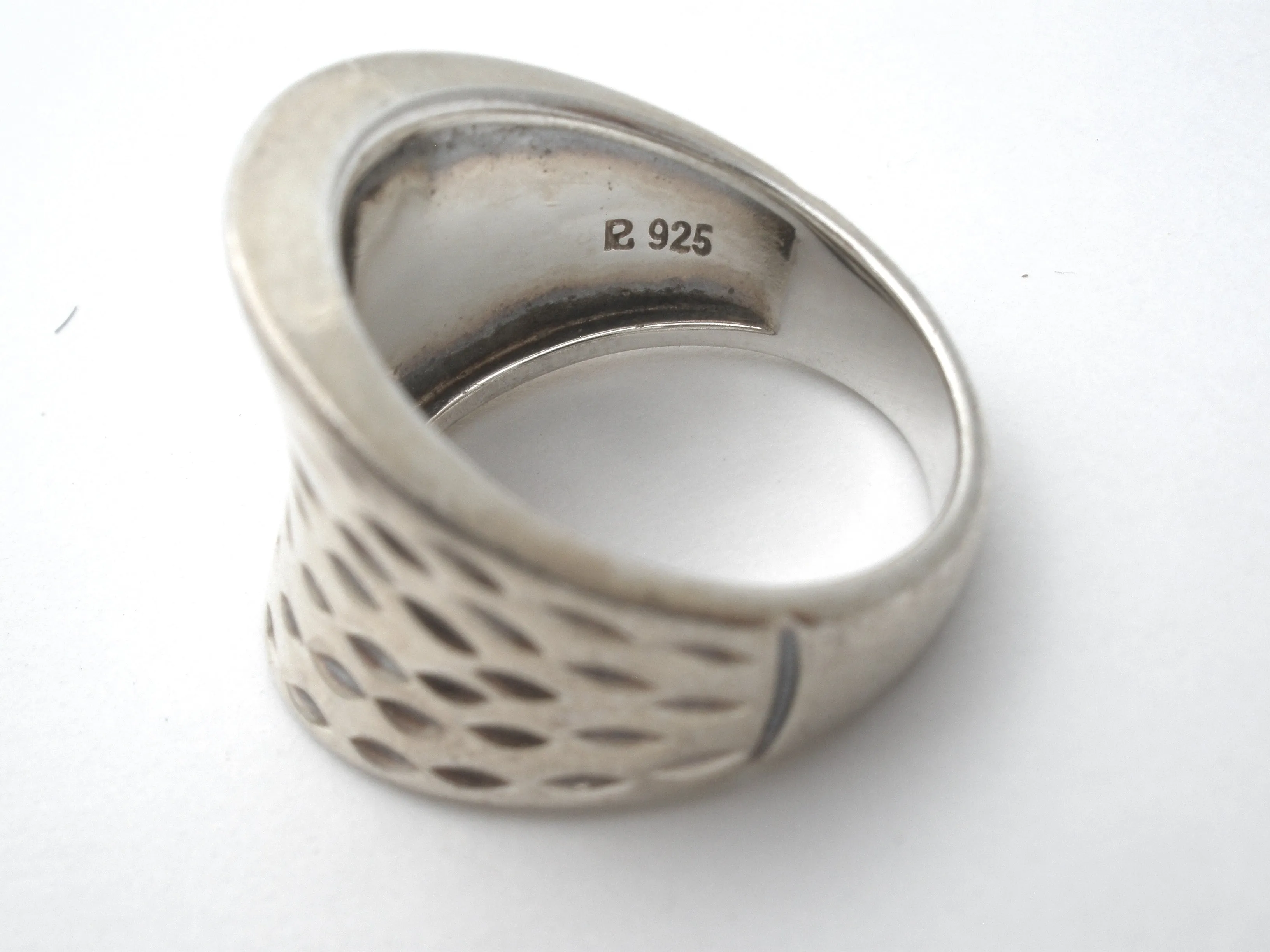Cigar Band Ring Sterling Silver Size 7 Vintage