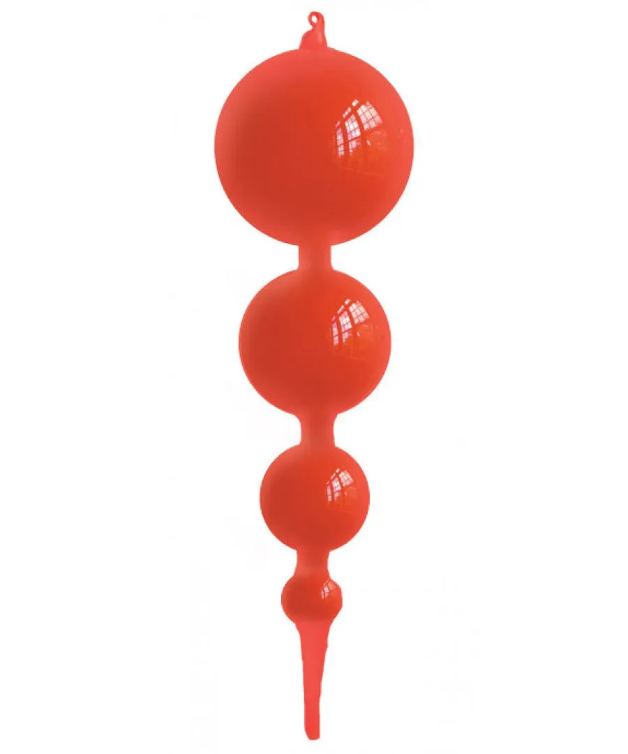 Designer Glass Finial Ornaments (Set of 6) 2 sizes in 14 colors