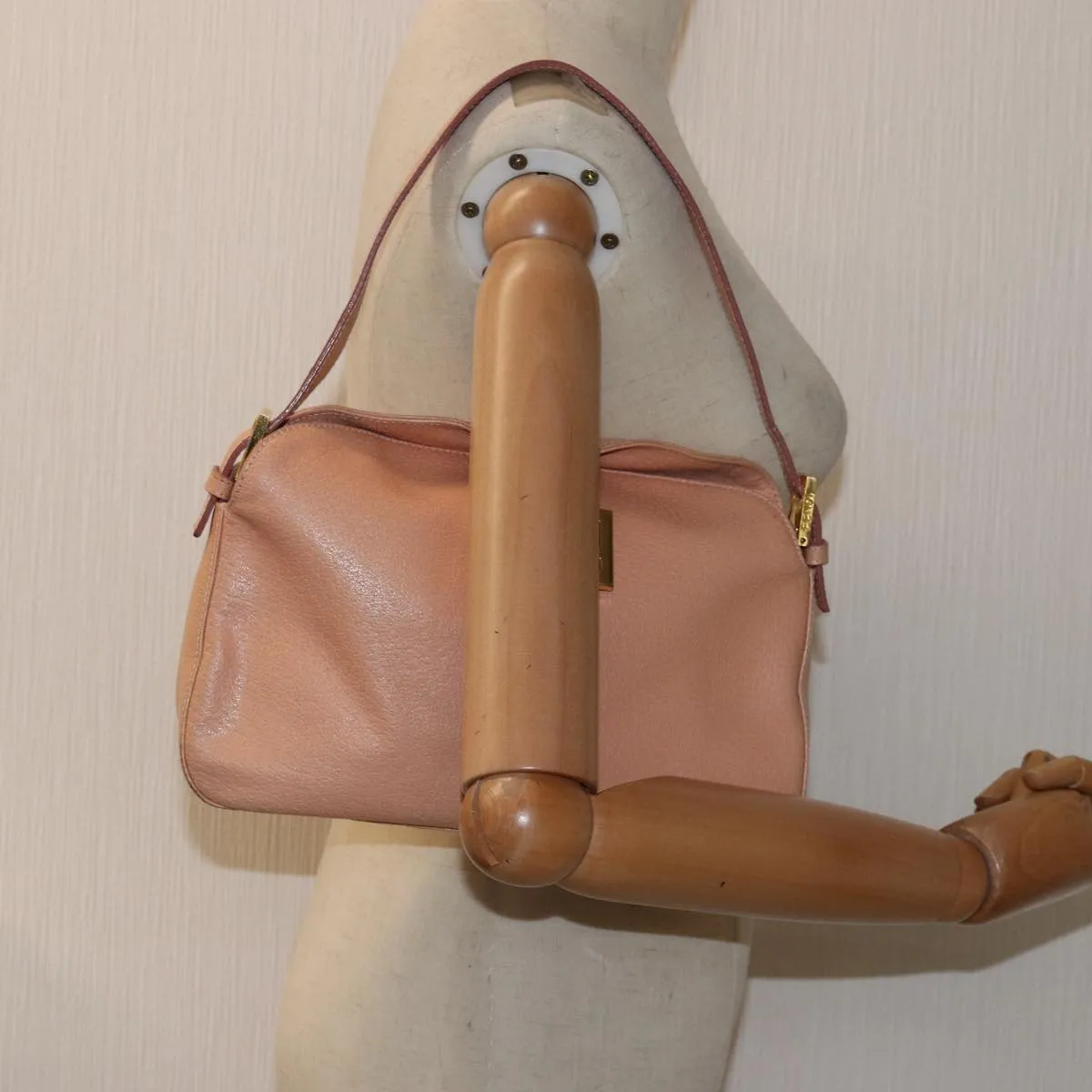 Fendi Mamma Baguette  Leather Shoulder Bag ()