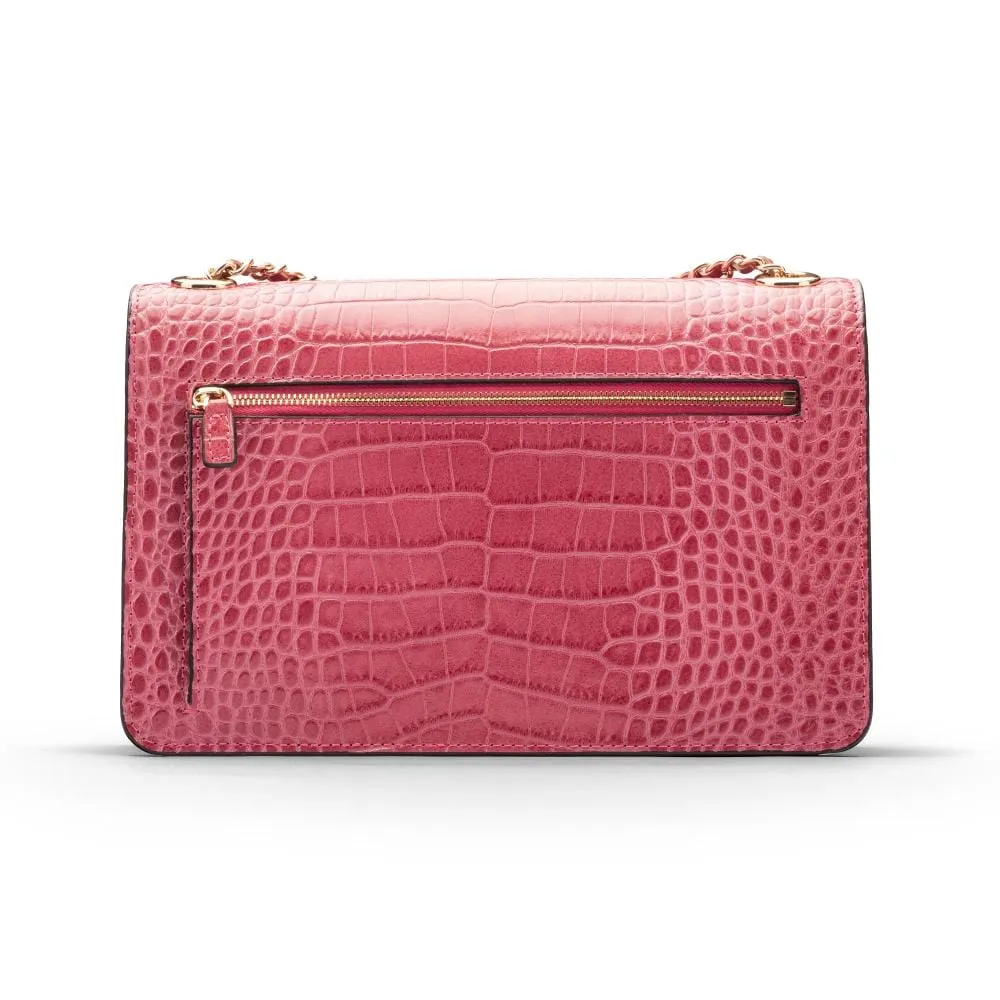 Julia Bag - Cerise Pink Croc