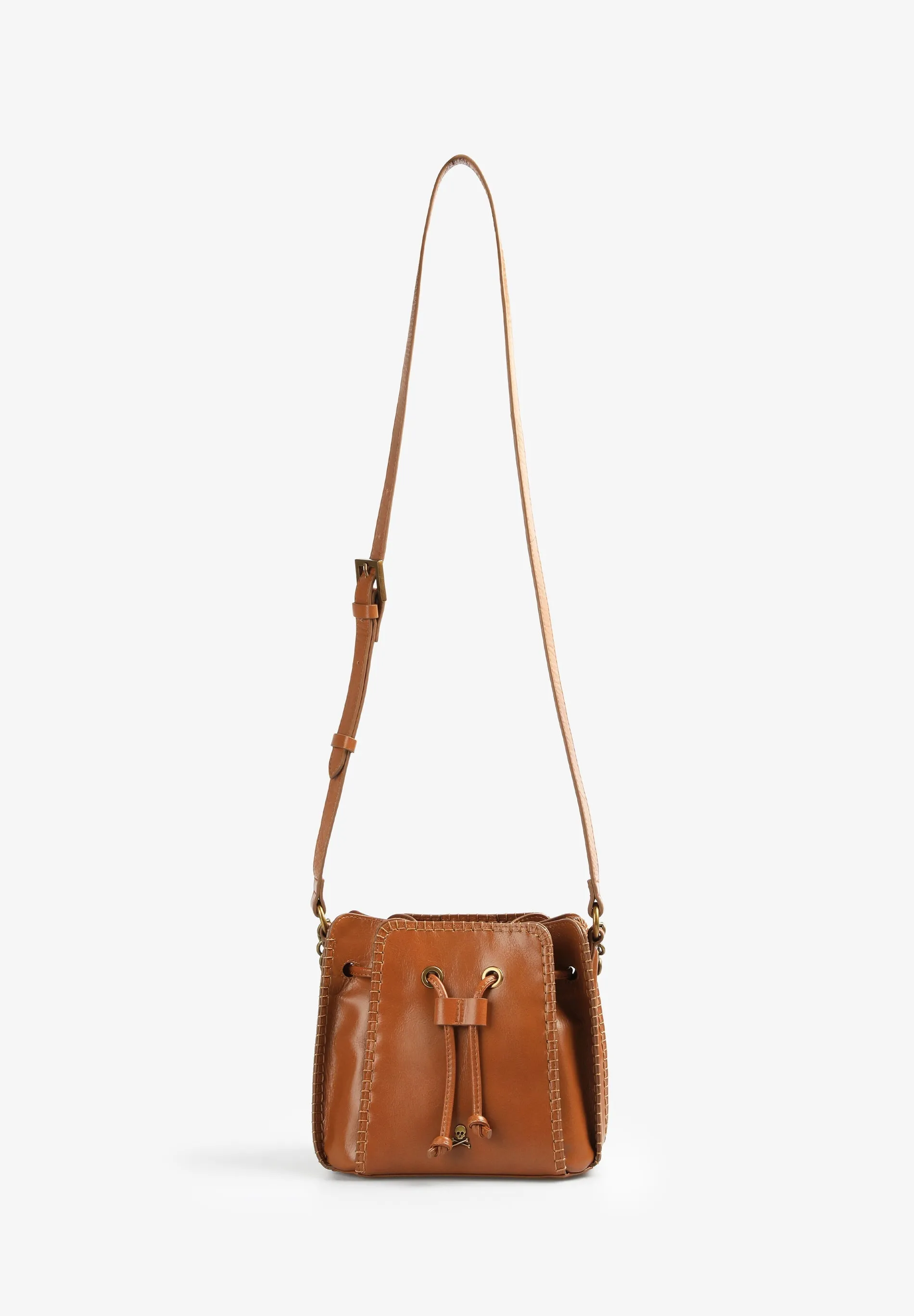 LEATHER BAG WITH TRIM DETAIL
