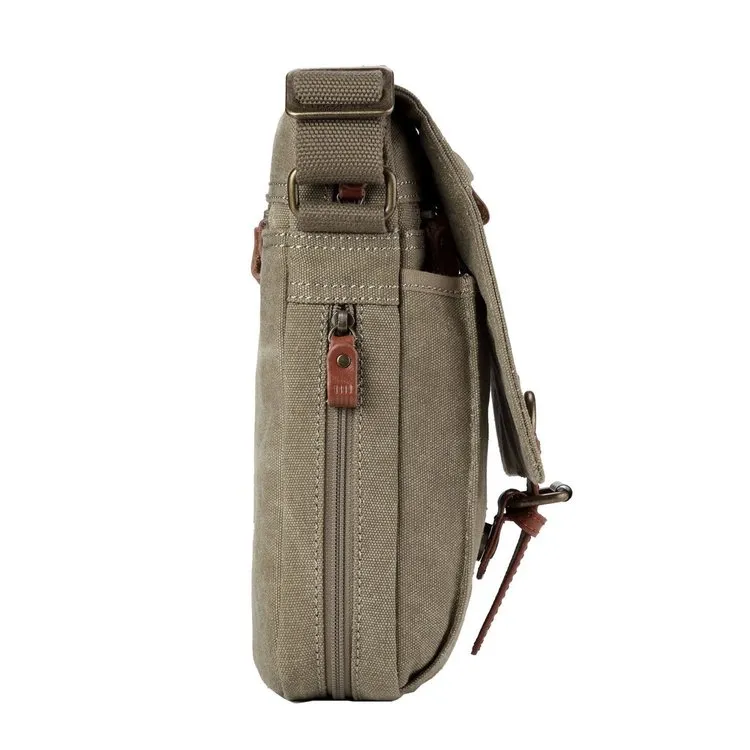 TROOP canvas Shoulder Bag KHAKI
